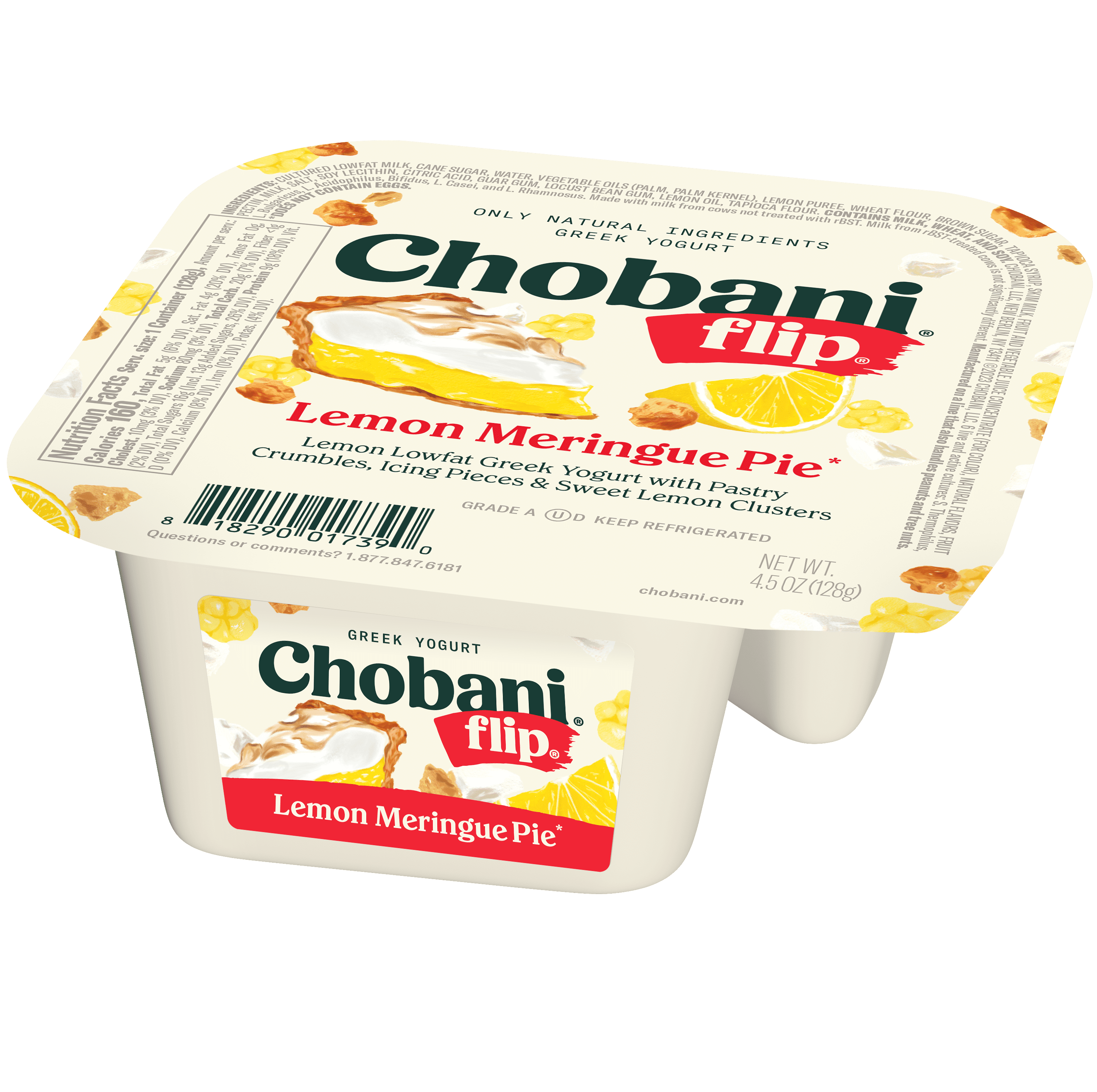 Chobani Flip Low-Fat Greek Yogurt Lemon Meringue Pie 4.5 oz Cup