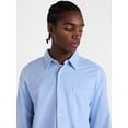 thumbnail image 4 of No Boundaries Boxy Cropped Fit Oxford Shirt with Long Sleeves, Men's XS-5XB, 4 of 5