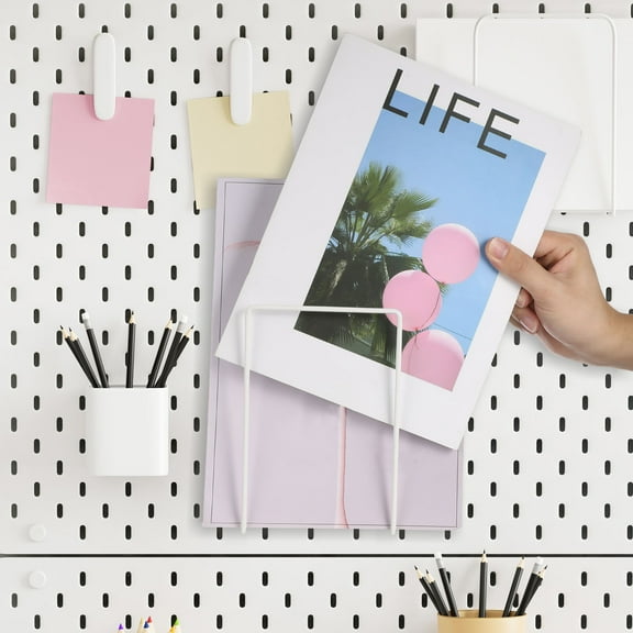 HEMOTON 4 Pcs Garage Organization Wall Shelf .00X12.50X6.00CM White