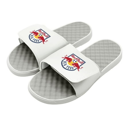 

Men s ISlide White/Gray New York Red Bulls Primary Logo Slide Sandals