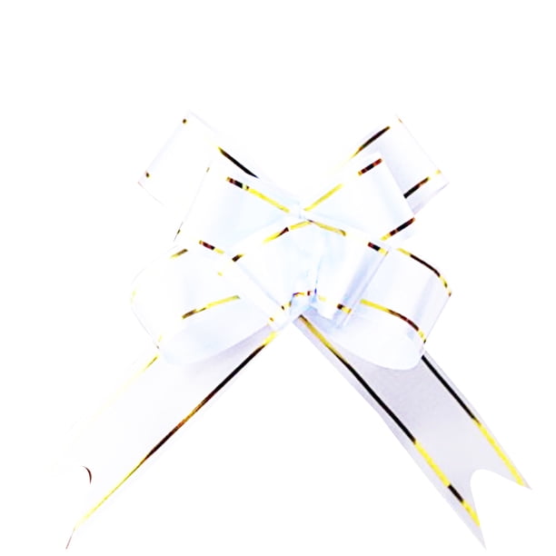 Matsuzay 10pcs Belleza Organza Cinta Lazos Coche Boda Regalo Decoración Envolvente Kits de decoración para fiestas blanco Matsuzay JJ15892-06