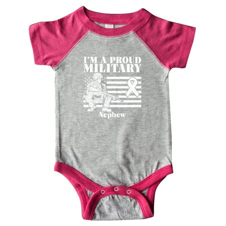 

Inktastic Proud Military Nephew Red Friday Gift Baby Boy Bodysuit