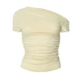 thumbnail image 2 of frariair ​Ladies Slim Fit Stretch Knit Top With Elasticated Hem For Sexy Date Night And Club Wear Essentials​ Beige, 2 of 6