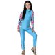 thumbnail image 5 of Odeerbi 0-13 Años Niñas 2 Piezas de Manga Larga Con Capucha Rash Guard Conjunto Hawaiano Floral Upf 50 + Traje de Baño Seco Rápido Con Leggings de Baño, 5 of 6