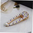 thumbnail image 3 of Toyvian 2pcs Spring Shape Hair Clips Crystal Stone Hair Clips Metal Bobby Pin for Women, 3 of 8