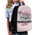 thumbnail image 3 of HUIACONG Pink Bow Koala Backpack for Daily School Use Multi Compartment Wear‑Resistant Large Capacity for Elementary Middle School Kids, 3 of 6