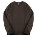 thumbnail image 3 of Men's Knitted Crewneck Sweatshirt Plain Sweatshirts Athletic Workout Sweat Shirts Soft Long Sleeve Pullover Shirts, 3 of 6
