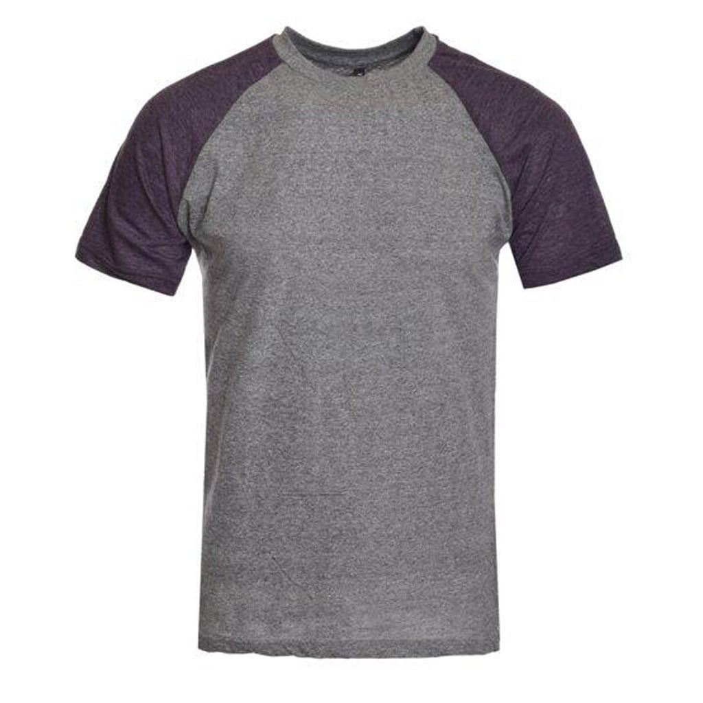 Hawks Bay Hawks Bay Men's Raglan Tshirt Grey/purple Small Walmart