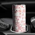 thumbnail image 5 of Pink Cherry Blossom 20 Oz Skinny Tumbler with Lid and Straw - Insulated Water Bottle- Insulated Travel Coffee Mug, 5 of 5