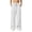 White, variant on Women's Wide Leg Cargo Sweatpants Elastic Waist Baggy Joggers,Y2K Side Stripe Track Pants with Pockets for Daily Casual