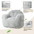 thumbnail image 2 of Zzistar Giant Bean Bag Chair Sofa, Hign Density Foam Filled Sofa Chair with Armrest, Large Bean Bag Couch for Adults and Kids, Light Gray, 2 of 7
