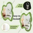thumbnail image 4 of Hochwertiges Decorative Asymmetrical Mirror Irregular Wall Mirror 24x32 - Green, 4 of 5