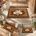 thumbnail image 6 of Fall White Pumpkin Printed Coir Doormat, Harvest Floral Leaf Welcome Mat, Non‑Slip Outdoor Entry Mat, for Front Porch, Entryway, Thanksgiving Decor, 6 of 7