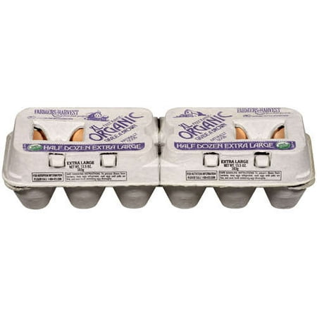 Farmers Harvest: Free Range Extra Large Organic Fresh Brown Eggs, 12 ct