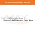 thumbnail image 2 of Max Advanced Brakes - Brake Kit for 2001-2005 2006 Hyundai Santa Fe w/ 11.54" Front Rotors Front and Rear Replacement Cross Drilled Disc Brake Rotors and Ceramic Brake Pads, 2 of 9