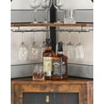 thumbnail image 6 of Corner Bar Cabinet with LED Light, Wine Bar Cabinet and Glass Holder, 5-Tiers Storage Space, Industrial Wine Rack for Small Space, Dining Room, 6 of 7