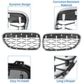 thumbnail image 4 of No.51137254967/51137254968 Front Hood Bumper Grille Grill for BMW 3 Series Left Right 1 Pair Silver Tone, 4 of 6