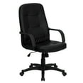 thumbnail image 3 of Flash Furniture High Back Black Glove Vinyl Executive Swivel Office Chair with Arms, 3 of 14