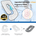 thumbnail image 5 of RUPOUN Pregnancy Pillow U Shaped Full Body Soft Maternity Pillow 70 Inch with Removable Velvet Cover, 5 of 8