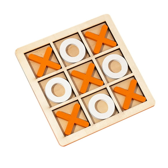 Meitianfacai Wooden Tac Toe Game Board for Kids Seniors Family Indoor Game, 5.7 Inch Rustic Giant Tac Toe Coffee Table Decor, Tic Tac Toe Board Game for Family Travel Outdoor Game Room Decor