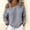 Gray # Long Sleeve Shirts, variant on Falkdiz Cotton Shirts for Women Comfy Casual Pullover Outdoor Crew Neck Plain Stylish Womens tops Long Sleeve