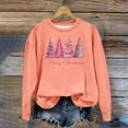 thumbnail image 1 of Babysbule Chemises de Noël pour Femmes Imprimées Col Rond Manches Longues Chandail Ample Liquidation Mode, 1 of 4