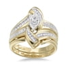 1/4 Carat Yellow Gold Marquise-Styled Bridal Set