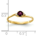 thumbnail image 2 of Primal Gold 14 Karat Yellow Gold 4mm Rhodolite Garnet and Diamond Ring, 2 of 4