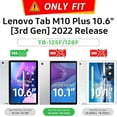 thumbnail image 2 of REQO Case Compatible with Lenovo Tab M10 Plus 10.6 Inch 3rd Gen 2022(Model: TB125FU/TB128FU/TB128XU):with Portable Hybrid Shock-Proof Cover Rotatable Hook&Loop Handle,Shoulder Strap, 2 of 6