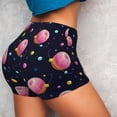 thumbnail image 4 of Qekee Cartoon Donut Planets Women Workout Shorts, Sports shorts, Scrunch Butt Lifting Gym Shorts, Breathable Soft - Small, 4 of 9