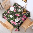 thumbnail image 2 of Pioneer Flower Floral Print Pattern Square Tablecloth,Waterproof Square Table Cover,Wipeable Spillproof Washable Table Cover for Home Kitchen Party Decor 60"x60"(152x152cm), 2 of 6