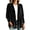 Black, variant on Women's Open Front Plush Cardigan, Long Sleeve plain Casual Shawl Lapel Mid Length Coat with Pockets travel outfits for women Purple M