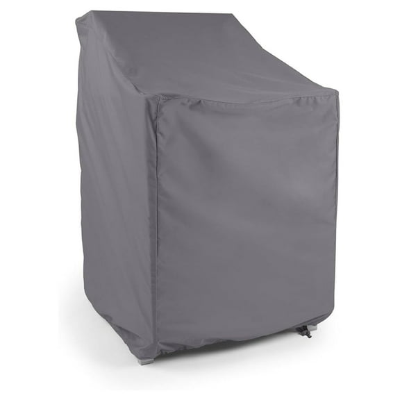 Stacking Chair Cover - Water Resistant Outdoor Furniture Cover, 26W x 28D x 48H, Charcoal