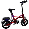thumbnail image 1 of Bicicleta eléctrica rojo plegable X Bike Mini250TourRed 250W R14x2" 7.8Ah 1 Vel. Marco Rojo Etiquetas Morado Rosa Pantal Xtream Boom MXMTJ-061, 1 of 1