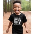 thumbnail image 3 of I was 6 Now I'm 7 Unisex Birthday Shirt for Boys & Girls Trendy Check 7th Birthday Tee Black Shirt Youth Medium, 3 of 5