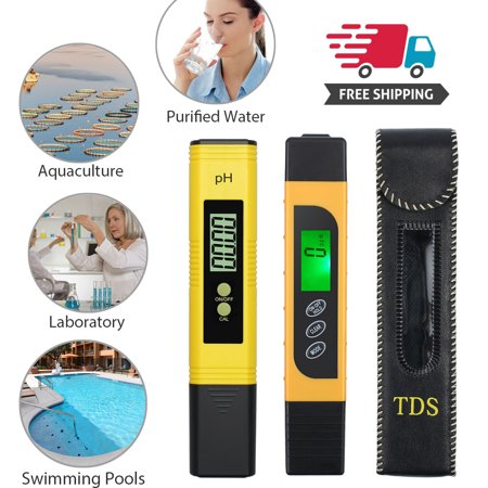 Water Ph Tester Kit Digital LCD PH Meter Pen +TDS EC Temperature Tester Pen Water Food Drink Quality Monitor Tool ()