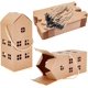 thumbnail image 1 of 50 cajas de dulces con forma de casa, cajas de regalo con forma de casa, cajas de papel para dulces, galletas, cajas de regalo de papel kraft para recuerdos de boda., 1 of 6