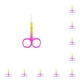 thumbnail image 3 of Vogacara Pinza para cutículas de uñas, tijeras de acero inoxidable, galvanoplastia, recortadora de cejas resistente al desgaste, espray portátil dorado Spray Oro Rosa 10piezas Vogacara  CBP288402, 3 of 4