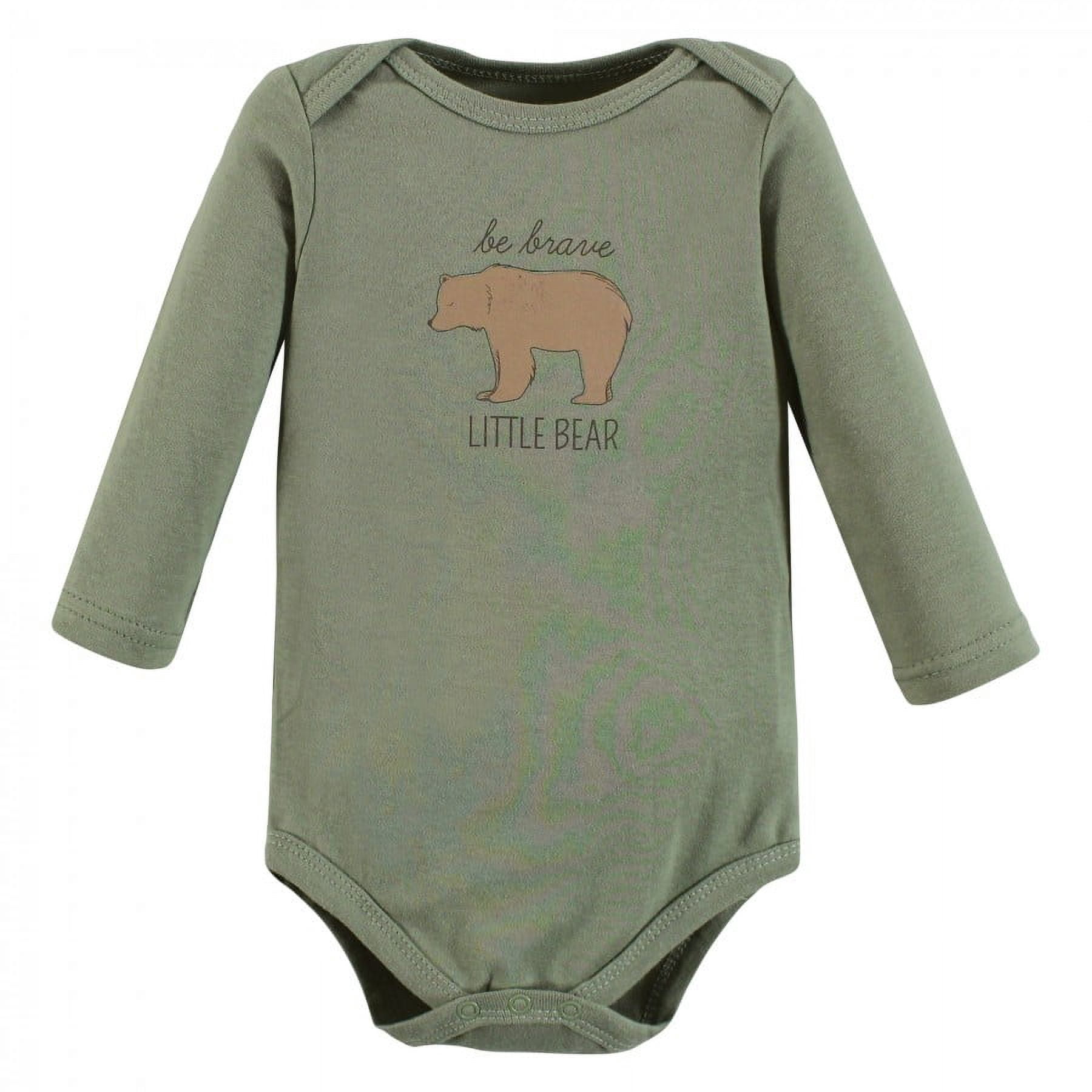 Hudson Baby Cotton Long-Sleeve Bodysuits, 3- Pack, Newborn- 24 Months