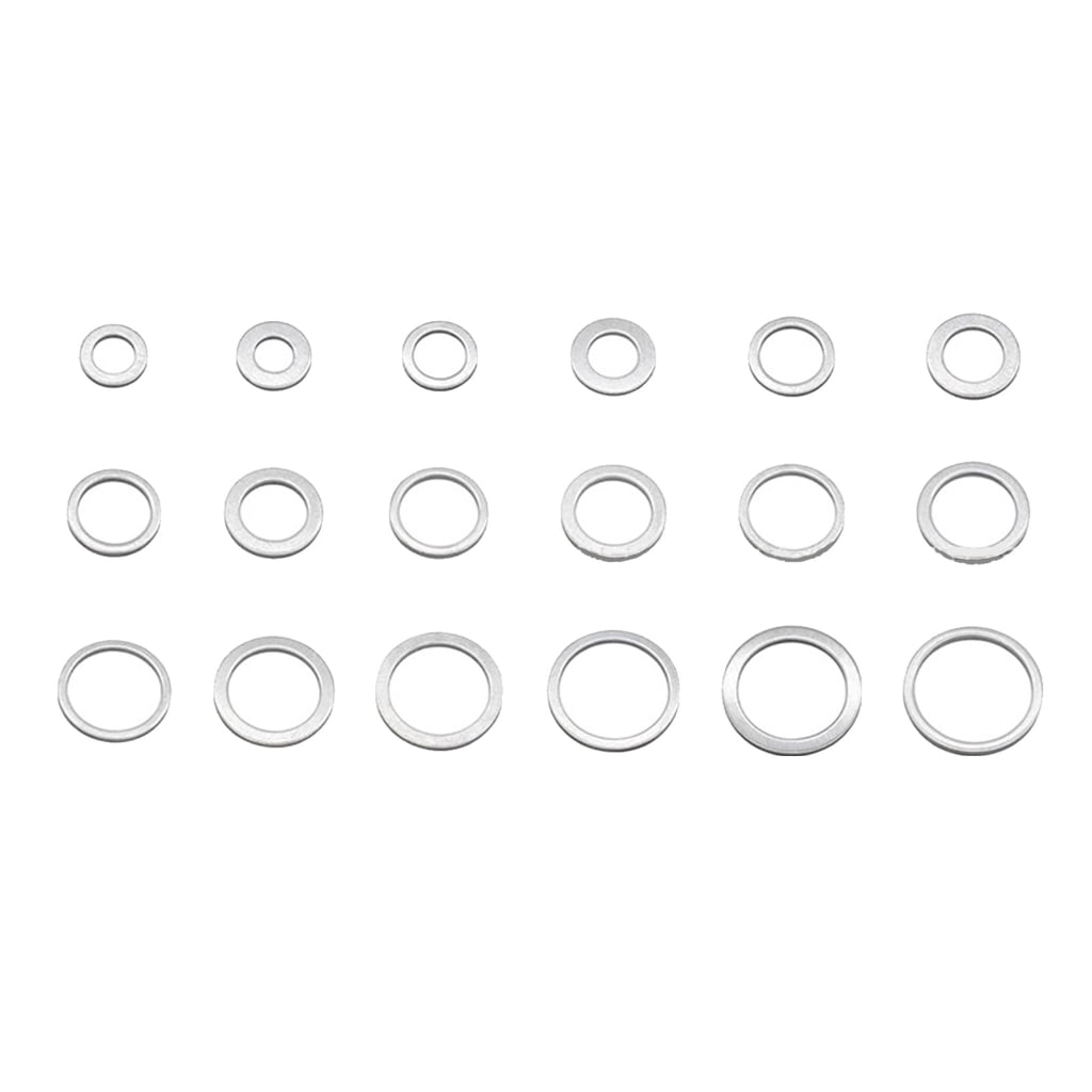 Geemin Complete 580pcs Aluminum Washer set Resistant Washers with Storage Box for Automotive & Equipment Maintenance