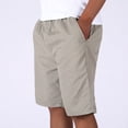 thumbnail image 5 of Mens Shorts Casual Summer Elastic Waist Straight Leg Lightweight Knee Length Walking Shorts with Pockets, 5 of 6
