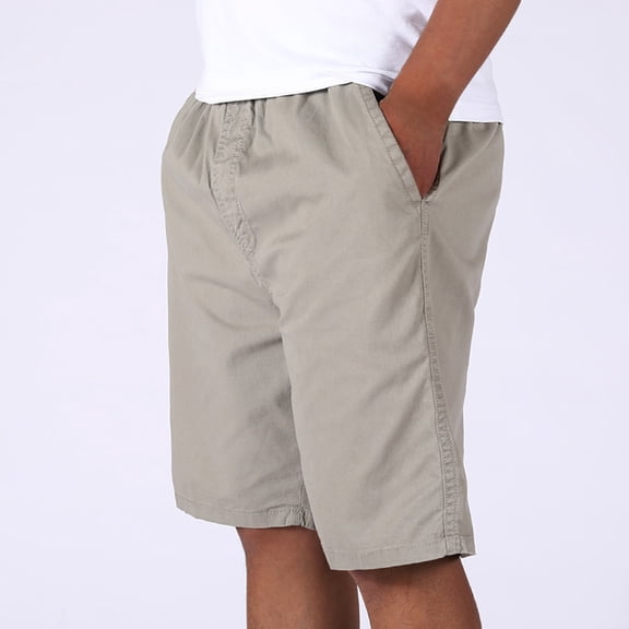 FUZHIQ Mens Shorts Casual 9 Inch Inseam Solid Color Drawstring Elastic Waist Boxer Shorts Comfortable Summer Beach Shorts Solid Splice Pocket,XXXXL