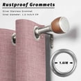 thumbnail image 6 of 1 Panel Outdoor Curtains for Patio Waterproof 54"x84", Vintage Nude Pink Weatherproof Privacy Outsides Curtains, Farmhouse Retro Solid Color Linen Texture Grommet Thermal Drapes for Cabana Porch, 6 of 8