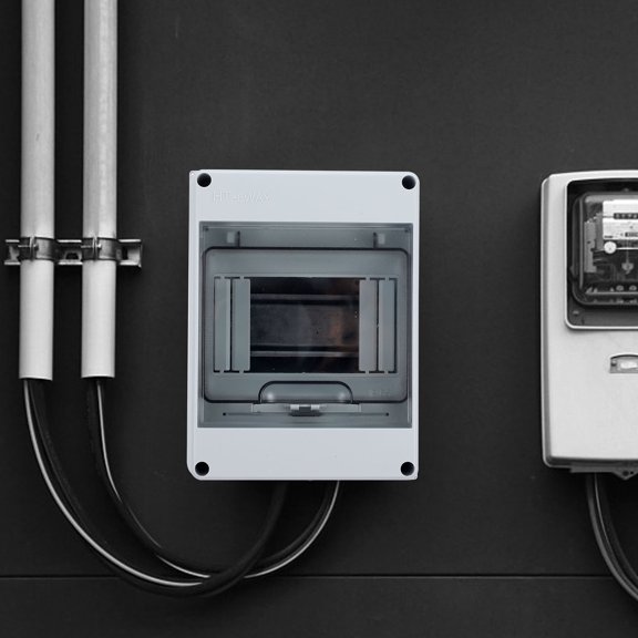 KONTONTY Plastic Electrical Distribution Box Grey with Easy Installation and Waterproof Design