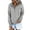 Gray, variant on Half Boutton Womens Hoodies Drawstring Hooded Sweatshirts for Woman With Pocket