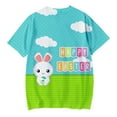 thumbnail image 3 of TOOYOU Kids New T Shirt Printed Short Sleeve T Shirt Easter Eggs For Boy And Girls Out Wear Easter Gift Toddler Cozy Tops Blue Size 10-11 Years, 3 of 3