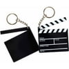 Shindigz Black Unimprinted Clapboard Keytag, Party Favors, 12 Pieces