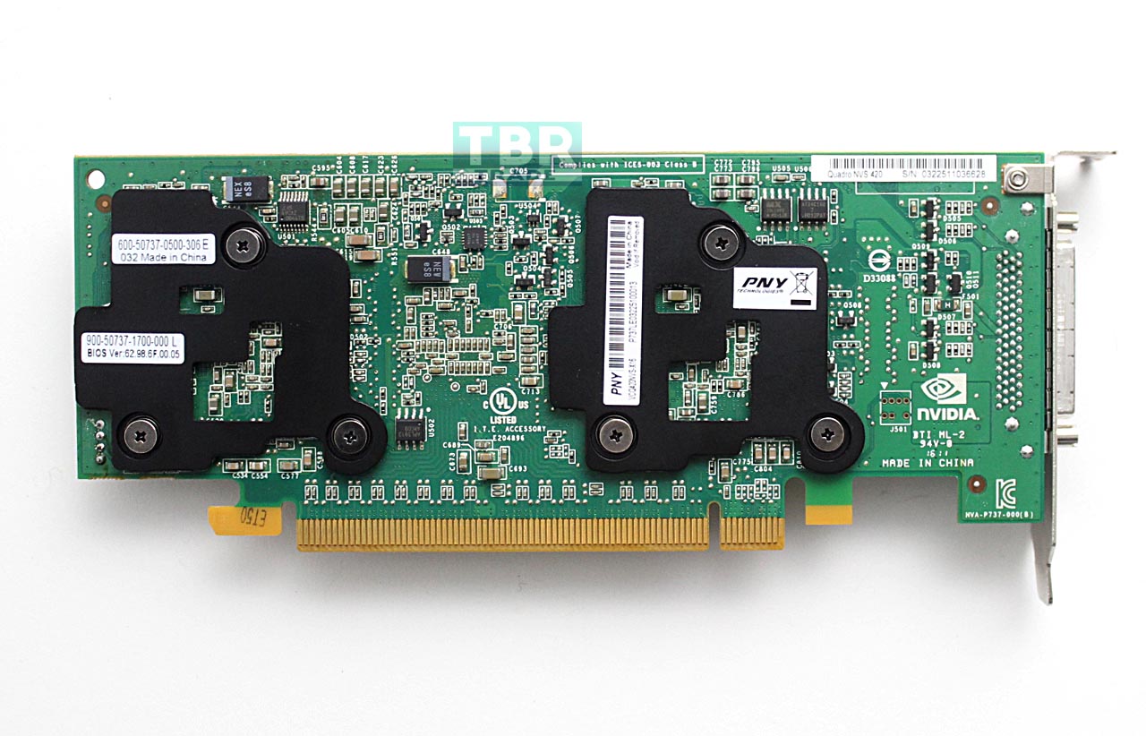 NVIDIA Quadro NVS 420 by PNY 512MB GDDR3 PCI Express Gen 2 x16 VHDCI to  Quad DVI-D SL or DisplayPort Profesional Business Graphics Board,