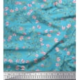 thumbnail image 1 of Soimoi Polyester Crepe Fabric Leaves Print Sewing Fabric Yard 52 Inch Wide, 1 of 3