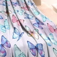 thumbnail image 3 of Light Purple Butterfly Pattern Blanket,Comfortable Soft Lamb Wool Throw Blanket,All Season,Warm Lightweight Blankets for Sofa Bed Couch Living Room Chair,60"x80", 3 of 4